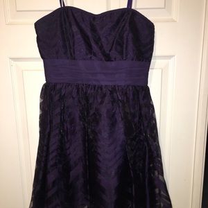 Purple heart line dress with chevron pattern